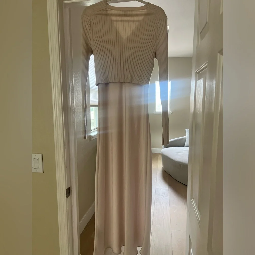 ALL SAINTS Elegant Maxi Dress with Cardigan - Picture 4 of 4